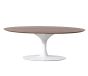 123furn coffee table Oval | Eero Saarinen Tulip Table Top walnut Base white