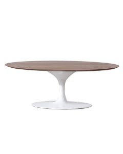 tavolino da caffè Tabella del tulipano bianco Top noce Base