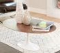 123furn coffee table Oval | Eero Saarinen Tulip Table Top walnut Base white