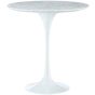 beistelltisch Tulip Table 50cm Top weißem Marmor weiß Tischbein